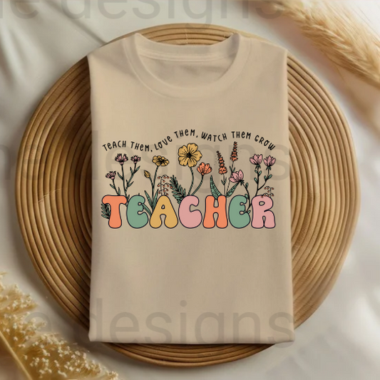 Floral Teacher Shirt | Trendy Educator tshirt | Best Teacher Ever Shirt | Gift for Teachers