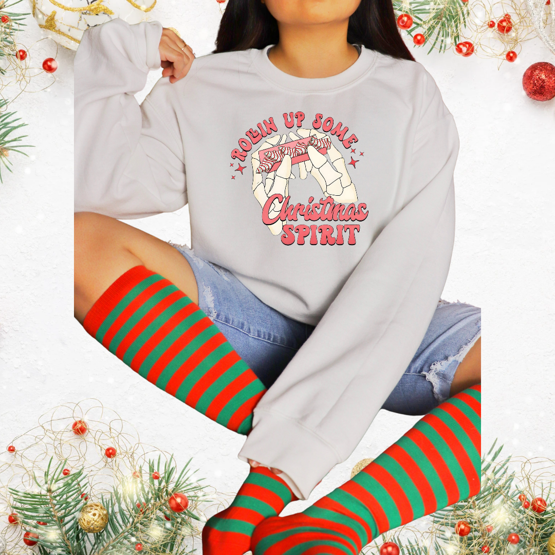 Women's Christmas Rolling up spirit Pullover Sweater - Womenswear